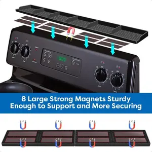 Stove Top for Silicone Shelf30 Inch Magnetic Shelf Over the Stove Spice Rack Kitchen Shelf for Above Stovetop Organizer Magnet