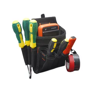 Construction Tool Belt Two-Piece Set, Essential DIY Accessories, Durable & Practical Design, Convenient Tool Pockets, Perfect for Home Improvement Projects