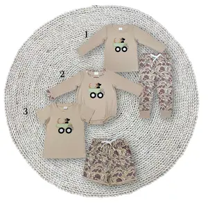 Baby Boys Sibling Boys Khaki Embroidery Tee Stretchy Soft Shirt Top Camo Hunting Season Pants Clothing Sets Matching Rompers