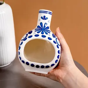 Mini Chimenea Incense Dish for Burning Palo Santo, Handmade Ceramic Floral Holder for Sticks and Sage, Perfect for Meditation Decor