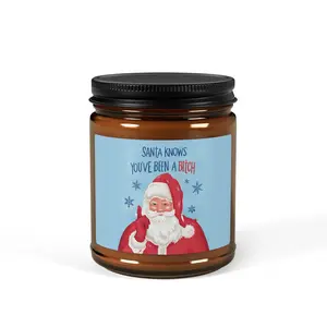 Funny Christmas Candle – “Smells Like Holiday Chaos & Questionable Life Choices” – Perfect Gag Gift for Friends and Family