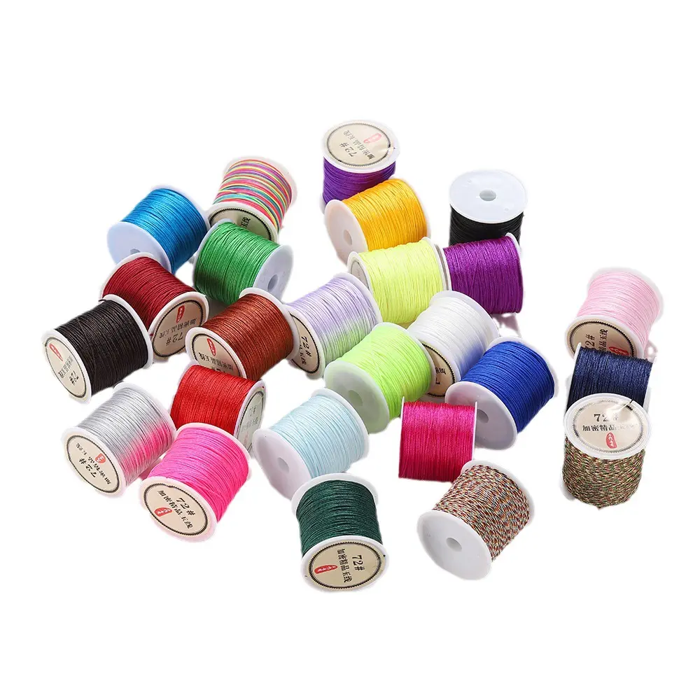 0.8mm thick polyester cord for handmade weaving, DIY pendant red string, Chinese knot accessory cord