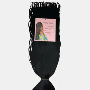 Pre-Sectioned Braiding Hair - Black Hair with Natural Texture and Volume, Designed for Fastest Braiding Installations