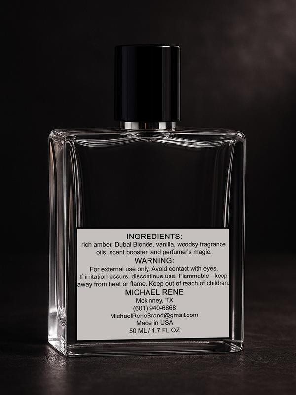 Michael Rene Bourbon Eau de Parfum 50ml - Rich Amber Dubai Blonde Vanilla Woodsy Notes for Unmatched Quality Luxury Fragrance