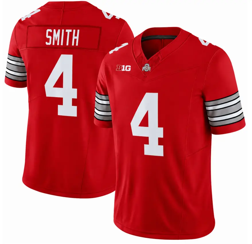 Jeremiah Smith Jersey #4 Ohio State Heritage Stripe 2026-27 Stitched Football Jersey