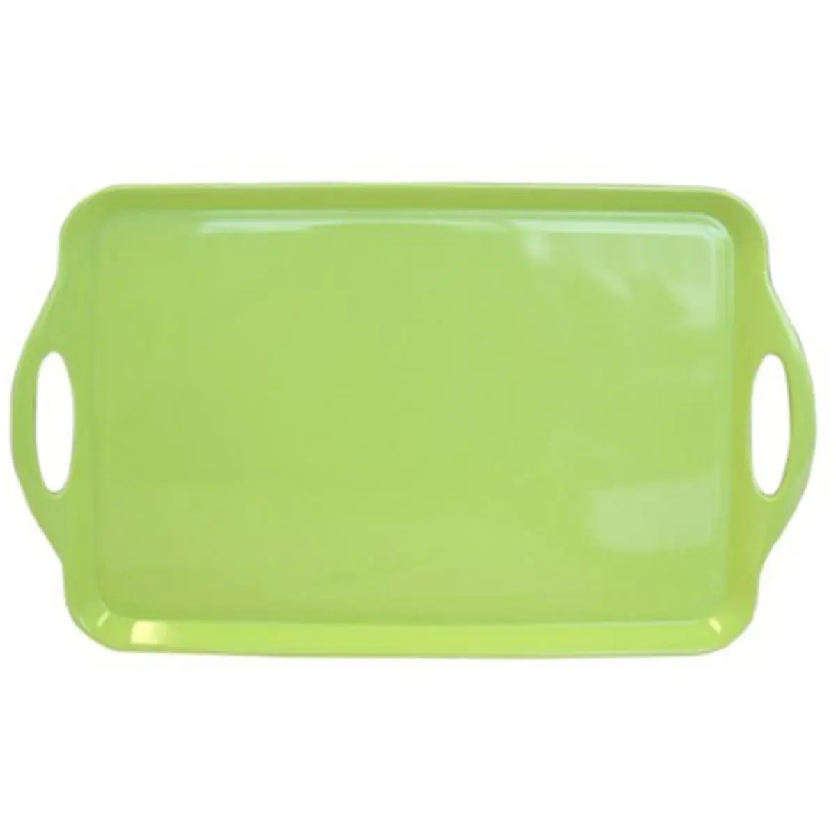 212 MAIN 18" Rectangular BPA-Free Melamine Plastic Handy Tray with Handle - Lightweight, Colorful, Stylish, Durable Multi-Purpose Serving Accessory, Dishwasher-Safe, Service Plate-Compatible for Indoor/Outdoor Hosting Use