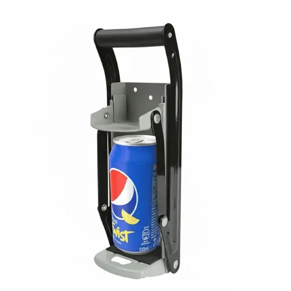 Kitchen Utensils Heavy-Duty 16oz Metal Can Crusher, Wall-Mounted Beer Can Crusher with Built-In Bottle Opener, Stainless Steel & Aluminium Recycling Tool