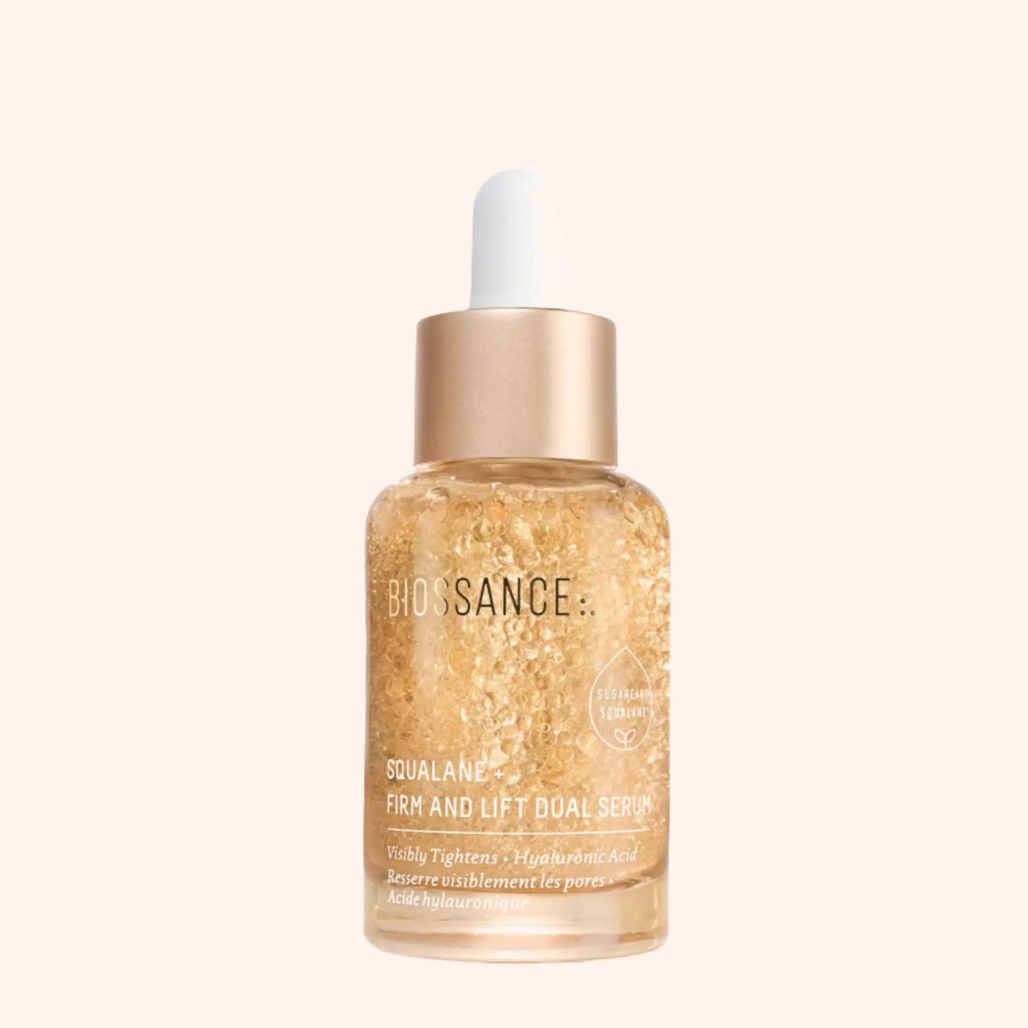 Biossance Squalane + Firm & Lift Dual Serum – Face Serum for Maturing Skin – Lifts & Hydrates – Reduces Wrinkles – Hyaluronic Acid, Squalane, Ectoin, Gravetye Giant & Bisabolol