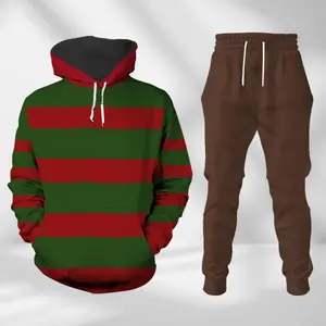 Halloween Freddy Krueger Costume Hoodie, Nightmare Elm Street Cosplay Hoodie, Krueger Jogger