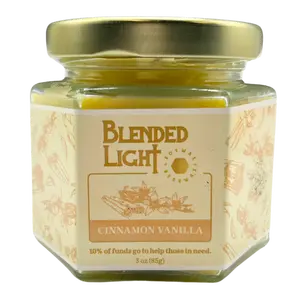 Cinnamon Vanilla Scented Candle | Multiple Sizes | Blended Light