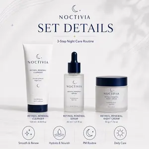 3-Piece Retinol Night Care Set – Firming & Smoothing Skincare Routine with Cleanser, Serum & Night Cream for PM Use