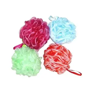 4 Pieces Loofah Bath Shower Sponge Back Scrubber,Mix Colors