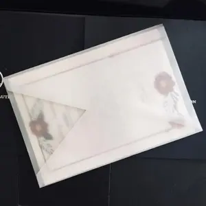 Envelope, 10pcs/pack Semi Transparent Minimalist Invitation Letter Envelope, Suitable for  for Wedding & Birthday & Party, Office Stationery & Supplies