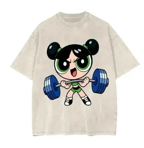 #Powerpufff Strong Girl Gym Graphic T-Shirt, Y2K #Powerpuf Fitness, Trending 2025, Weightlifters, Bodybuilding Shirt, Pump Cover Gym Tee for Men Women