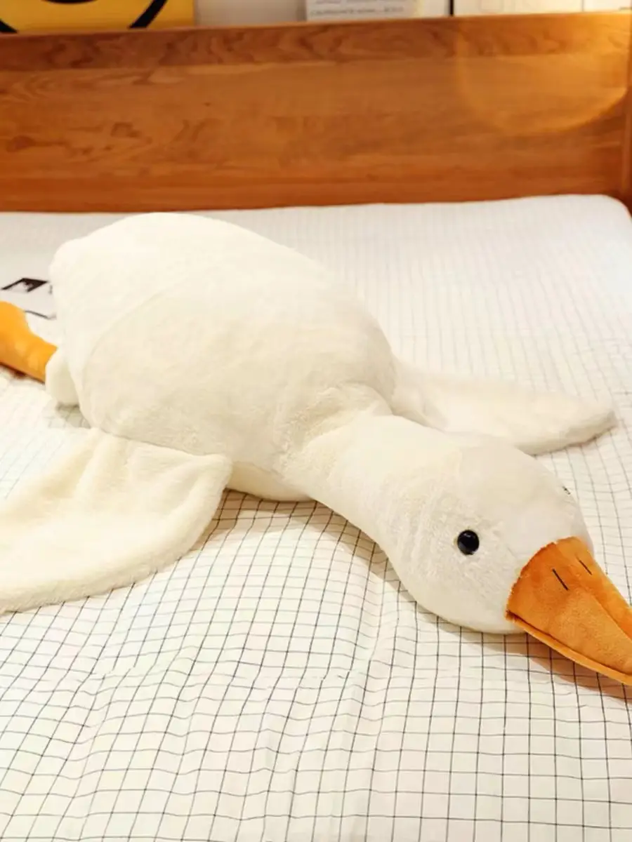 Cute Goose Pillow Plush Toys, Creative Animal Design Plush Toy, Goose Shaped Pillow, Animal Companion Toy, Gifts for children, Summer Gifts. Duck Bed