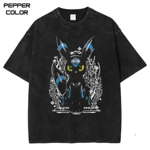 UUmbreon Graphic T-Shirt, PKM Shirt, Anime Vintage T-Shirt, Anime Merch, Unisex Streetwear Tee, cotton crewneck shirt, Trending, All Size, Gift PKM Anime fans