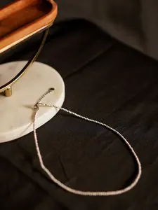 Natural Marble Spinel Necklace With Sterling Silver Clasp, Fashionable Luxury Jewelry for Women & Girls As Gift