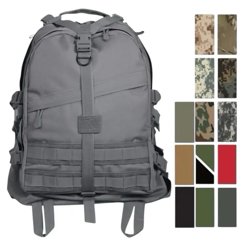 ROTHCO Large Transport Backpack, Heavyweight Polyester Tactical Bag with MOLLE Compatibility, Water-Repellent Finish, Hydration Pouch, Padded Mesh Back, and Removable Waist Belt for Pack Stabilization