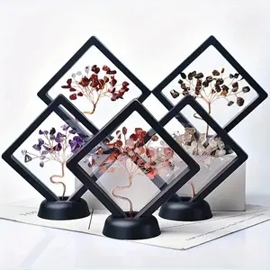 Natural Crystal Stone Tree Specimen, 1 Count Desktop Ornament, Handmade Crystal Tree, Desk Decoration for Home Office, Gift for Friends & Family