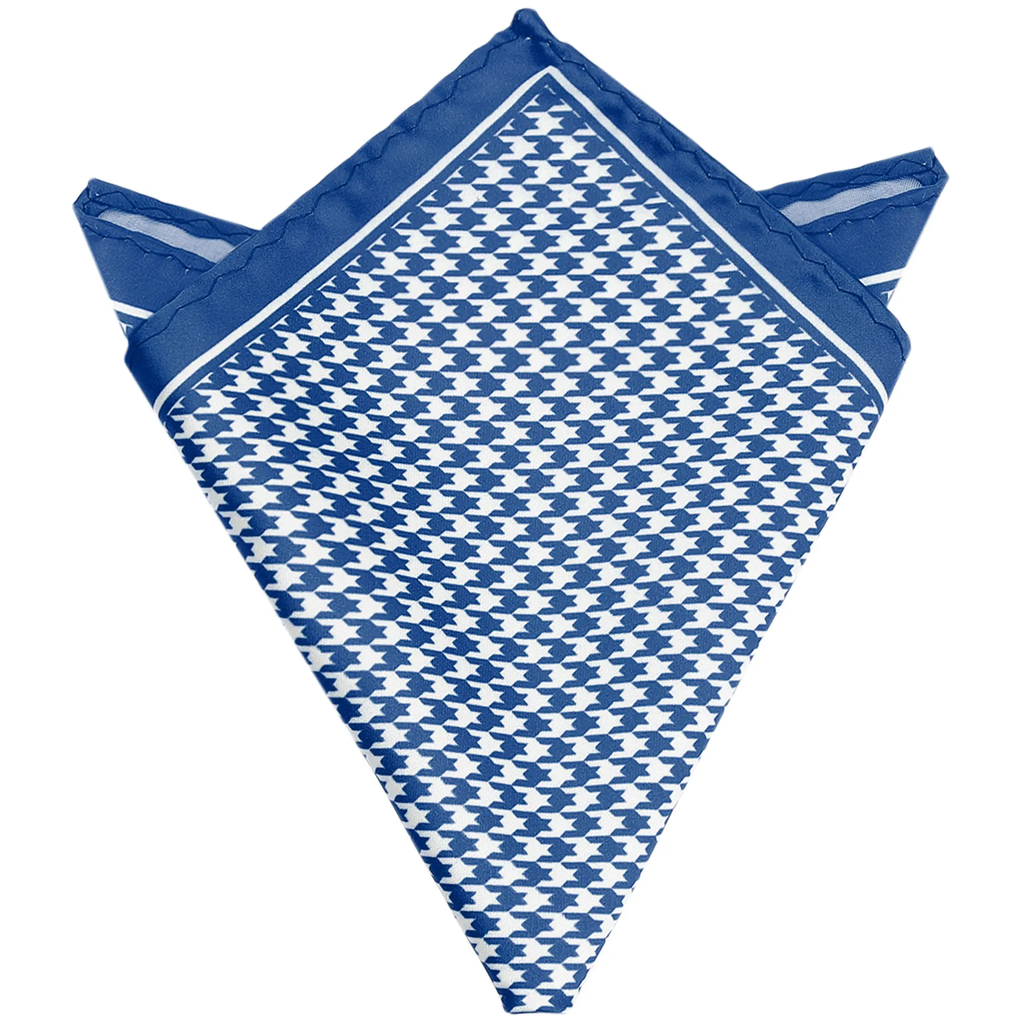 INSPIRE CHIC Men's Houndstooth Handkerchiefs Self-Fold Pocket Square for Suit