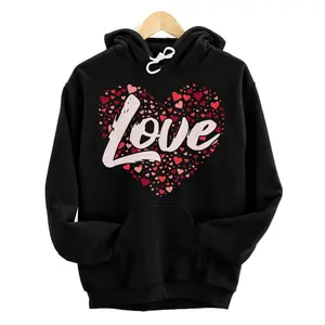 Girls, Womens Valentine's Day Outfit, Red Hearts, Love Hoodie, Sweatshirt, T-Shirt