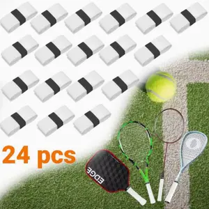 24pcs Tennis Overgrip Tape - Anti-Slip Dry Feel Racket Grip, Pre-Cut Easy Wrap Sheets for Enhanced Comfort & Durability, Multi-Surface Use on Rackets, Bike Handlebars, Badminton, Pickleball - Non-Slip Grip Enhancer