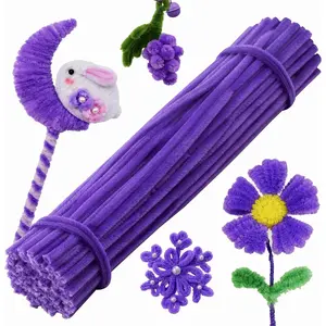 200 count Pipe Cleaners Chenille Stem Set for DIY Arts Crafts Decorations (Medium Snow Blue)