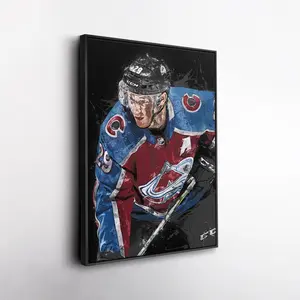 Nathan MacKinnon Wall Art ? Colorado Avalanche  Print, NHL Hockey Decor, Framed Poster Gift for Fan Room, Man Cave, or Office ( Unframed - Print Only )