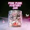 Jollyhit Y2K Punk Mystery Jewelry Jar | 30-Piece Pink&Sliver lightweight and petite Costume jewelry sets mix with Futuristic cute E-girl aesthetic Cute but Edgy Soft Punk jewelry jar summerwins