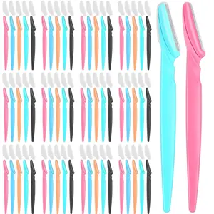 Men & Women Eyebrow Facial Razor Set, Cosmetic Tools, Multicolor Protective Cover Design, Ideal for Beginners, 10/20/50 Pieces Variety Pack, Eyebrow Shaping Kit