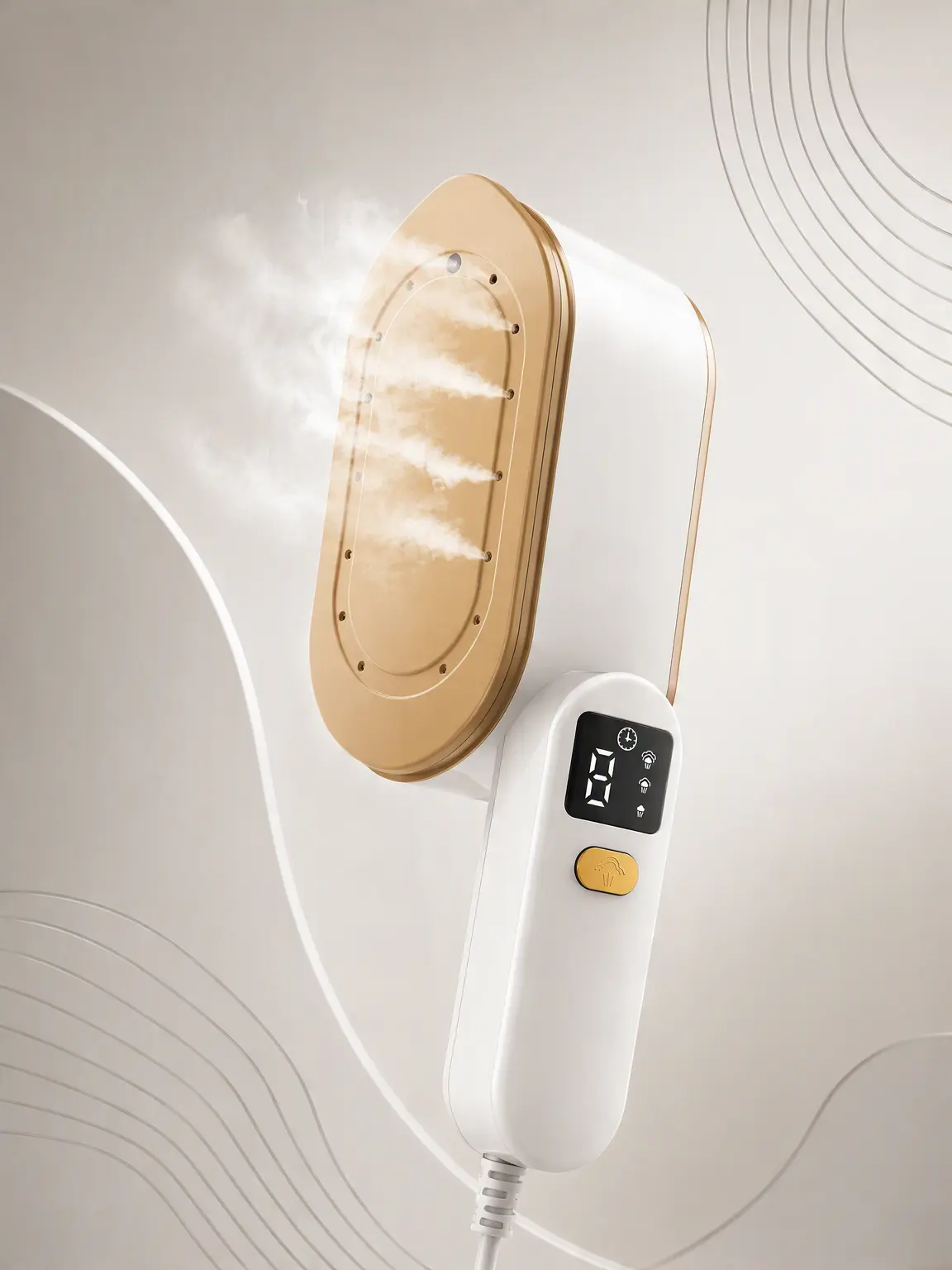 Handheld Clothing Steamer - 1200W, 3 Steam Levels, LCD Display, 10S Fast Heat-up, 2-in-1 Wet & Dry Ironing, Ceramic, 150ml/9min Water Tank, 23g Steam Output, 3-Angle Handle, Storage Bag, Steamer for Clothing for Home & Travel Dress Shirts