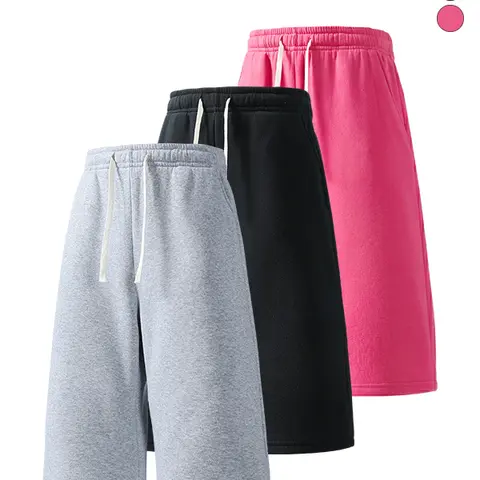 3-pack men’s 7/8 casual athletic sweatpants, adjustable drawstring elastic waistband, loose straight cut, skin-friendly breathable fabric