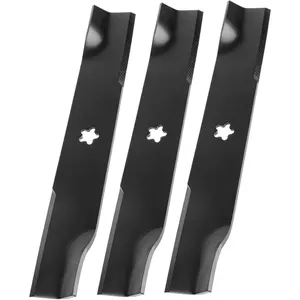 539113425 Replacement Blades Set for Hu sqvarna 48" Deck, 575296401 Mower Blade Compatible with Hu sqvarna EZ4824 EZ5225 Zero Turn Mower, 48 Inch Cut Ram Series Riding Tractor, 3 Pack
