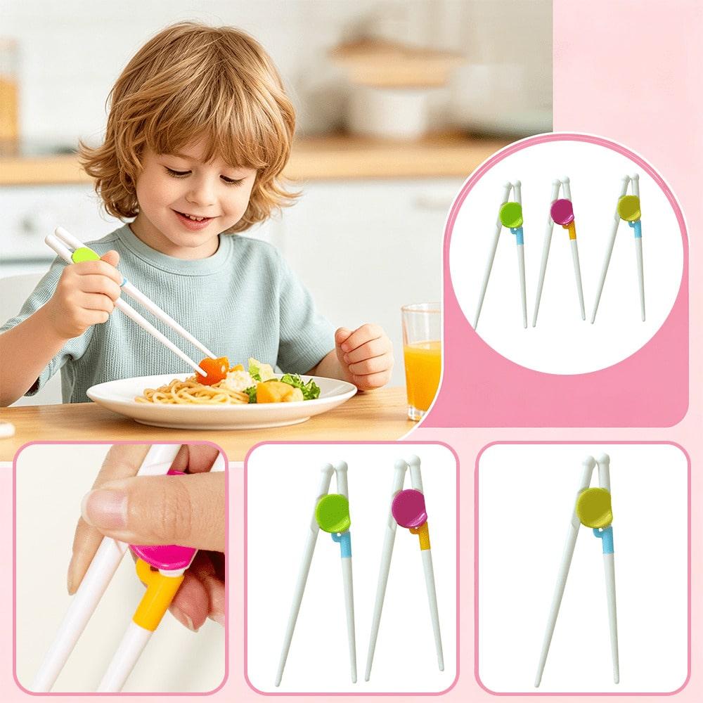 6pcs Reusable Children's Beginner Training Chopsticks, Auxiliary Practice Utensils for Independent Eating, Suitable for Home & Kindergarten Outdoor Picnicware Mess Kits
