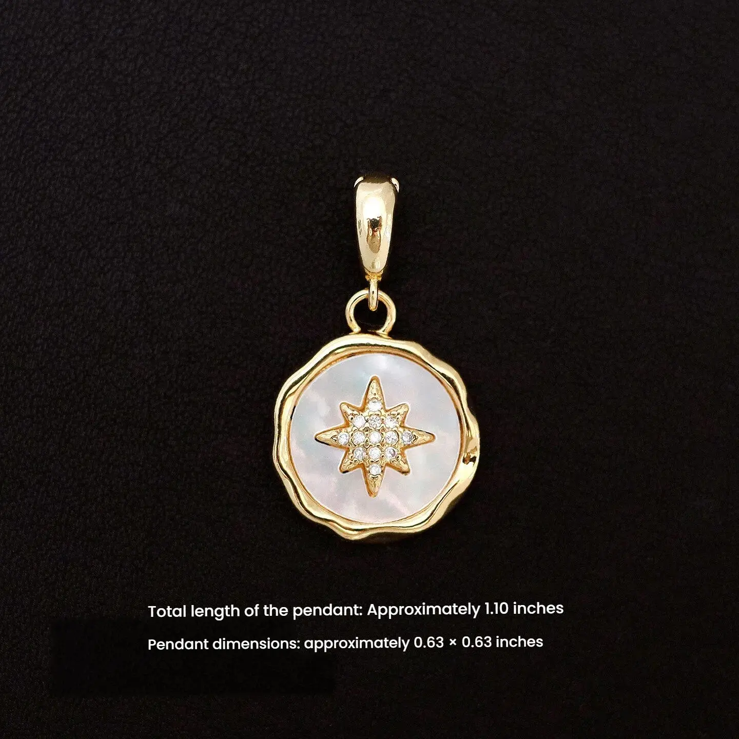 Mother of Pearl Eight-Point Star Pendant