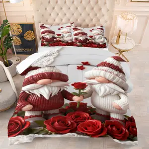 Goblin dwarf printed pattern bedding set, including 1 blanket and 1 or 2 pillowcases without pillowcases, soft children's and adult bedroom decoration gifts