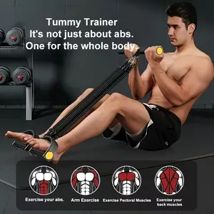 1 Multi-functional Foot-Operated Resistance Band, Fitness and Yoga Tension Band, with 2 Handles and a Door Anchor, suitable for sit-ups, fitness stretches, and Pilates