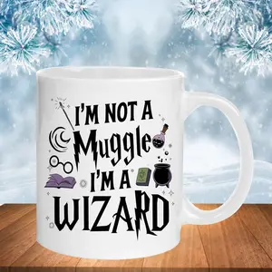 Wizard Gift For Wizarding Fans I am a Wizard Mug- Funny Coffee Mug Cute Birthday Christmas Hallows' Day Present For Fans Gift Wizard Ceramic Cup