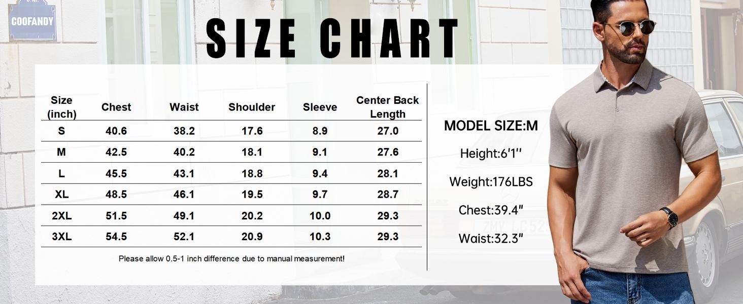 COOFANDY Men's Shirts Golf Polo Shirts Short Sleeve Moisture Wicking Basic Tee Summer Casual Polo Shirts