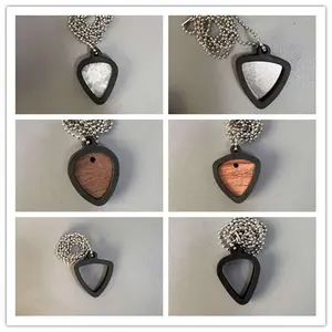 Silicone Pick Clip Guitar Pick Necklace Lanyard Pendant Two-Sided Set Includes Picks