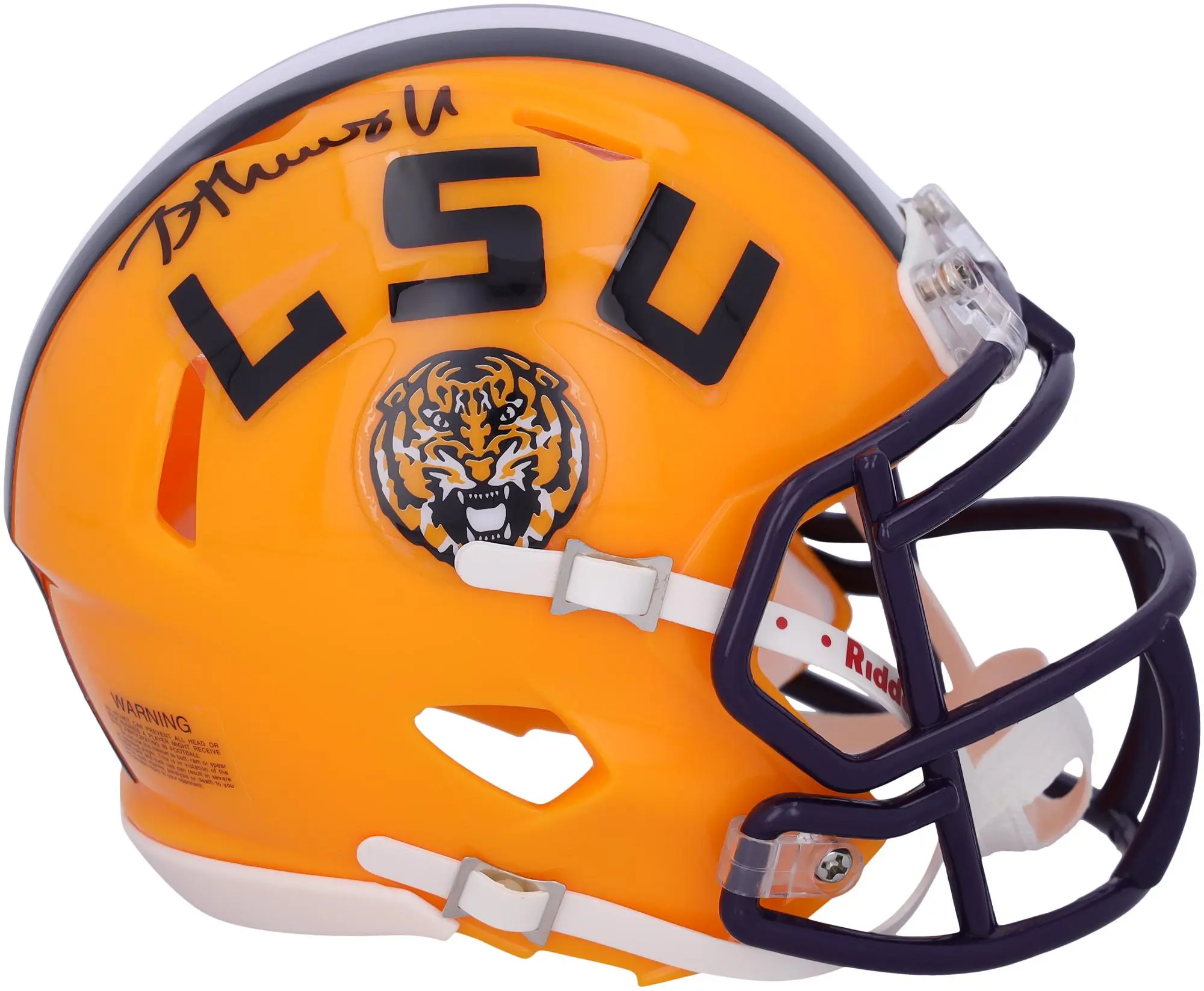 Brian Thomas Jr LSU Tigers Autographed Riddell Speed Mini Helmet - Fanatics Authentic Certified