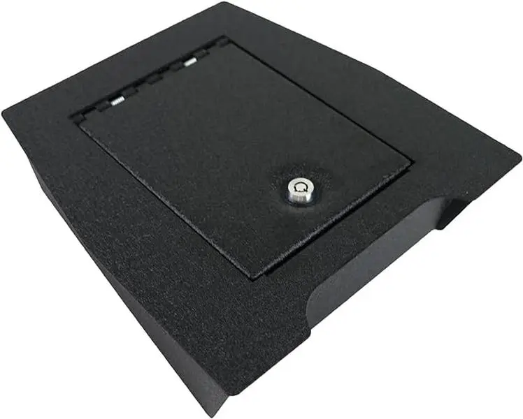 Underseat Console Safe Vault - KEREN Console Gun Safe Box Compatible with Chevrolet Silverado 1500 and GMC Sierra 1500 2019-2024, triple lock