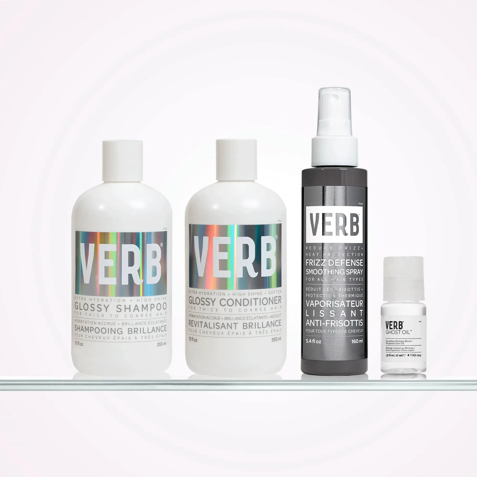 Verb Smooth Operator Bundle - Full Size Shampoo & Conditioner, Frizz Defense Spray, Deluxe Ghost™ Oil - $66 Value Haircare Set Verb Smooth Operator Bundle - Full Size Shampoo & Conditioner, Frizz Defense Spray, Deluxe Ghost™ Oil - $66 Value Haircare Set
