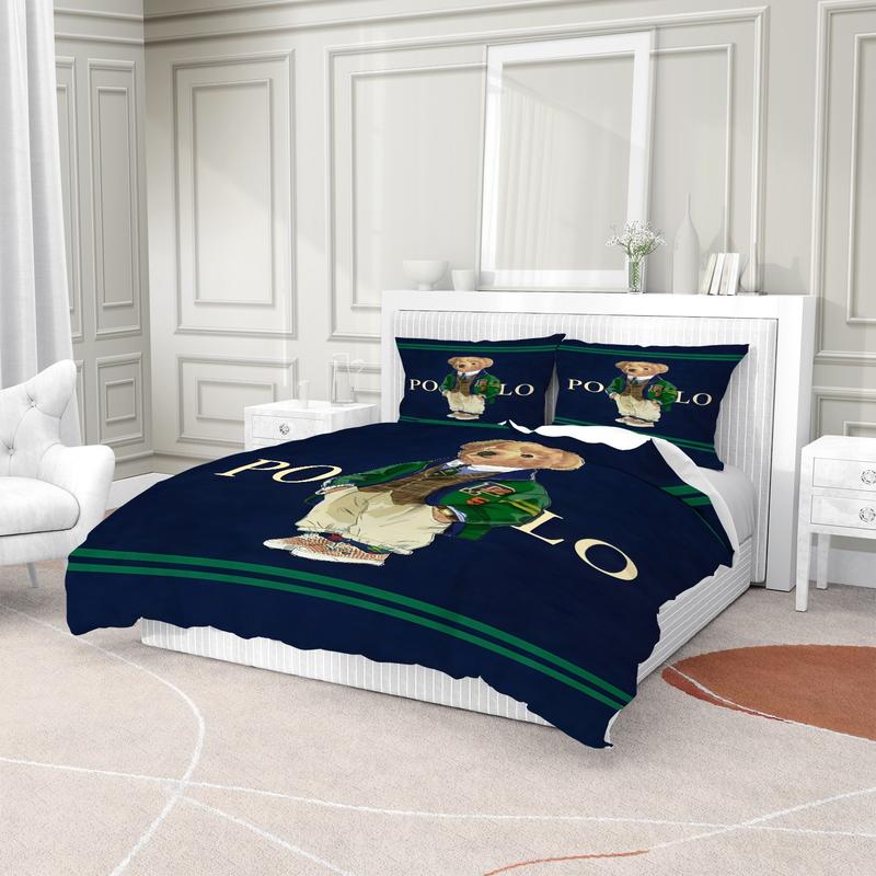 Bear Themed Duvet Cover (Including 1 Bed Cover And 1-2 Pillowcases,No Pillow Inserts or Comforter Included), Vintage Polo Teddy Bear Bedding, Suitable For Decorating Rooms And Bedrooms For Boys, Girls, And Teenagers