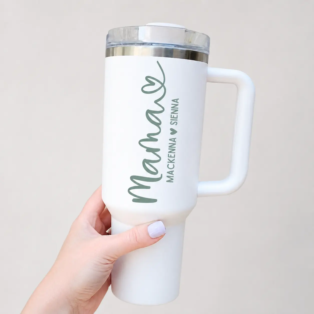 40oz Stainless Steel Double Wall Insulated Water Bottle Tumbler - Portable, Sealed Lid, Body-Safe, Handle-Included, Adult-Friendly Constant Temperature Drinkware Set (Customizable Mother’s Day Funny Gifts for Mamas, Aunts), Stainless Steel Water Bottles