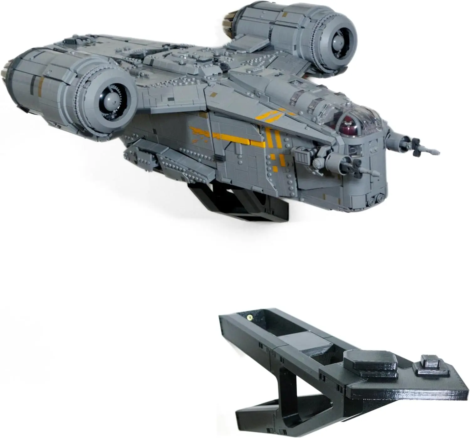 Wall Mount for Lego Star Wars The Razor Crest UCS 75331 – Adjustable 45° Display, Secure & Stylish Mount for Collectors
