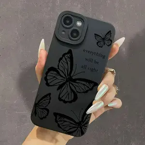 Cartoon Cute Butterfly Pattern Phone Case, Anti-drop Decorative Phone Protector Cover, Phone Accessories Compatible with iPhone 17 Pro Max Plus Air/16/15/14/13/12/11 Series