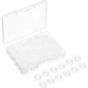 300 count O Rings  Spacers, Bead Rubber Stopper for  Making, Antiskid Locating O Rings  Stopper Spacers, Clear Rubber Spacer Beads Ring for DIY  Bracelet Necklace Charm