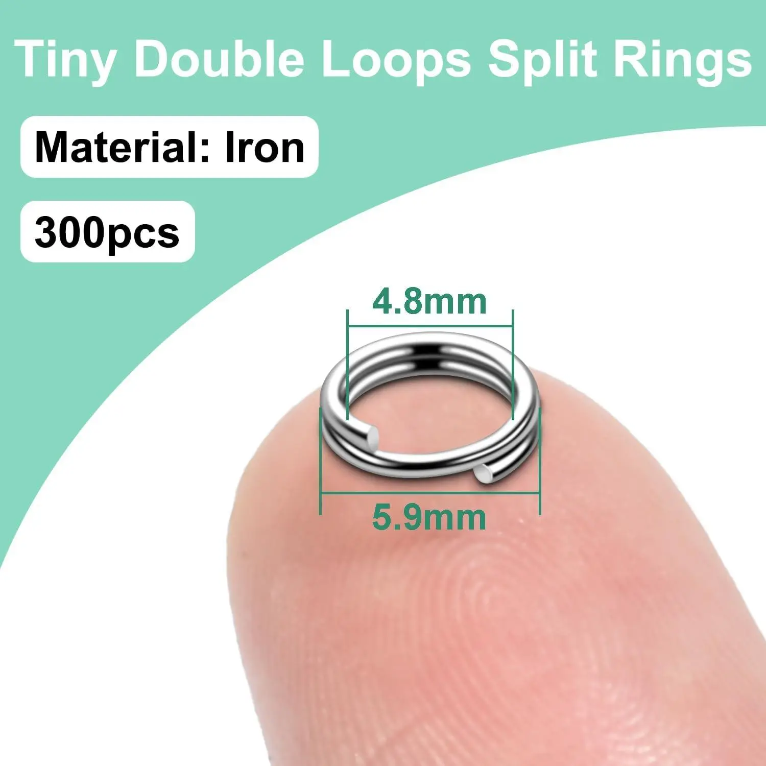 6mm 300 PCS Silver Tiny Split Ring for Jewelry Making, Double Loops Split Jump Rings Necklaces Bracelets Earrings Metal Mini Key Rings DIY Craft Hardware 6mm 300 PCS Silver Tiny Split Ring for Jewelry Making, Double Loops Split Jump Rings Necklaces Bracelets Earrings Metal Mini Key Rings DIY Craft Hardware
