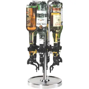 OGGI 6-Bottle Revolving Liquor Dispenser, Stainless